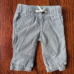 GAP Blue & White Striped Casual Baby Pants - Size 3-6 months